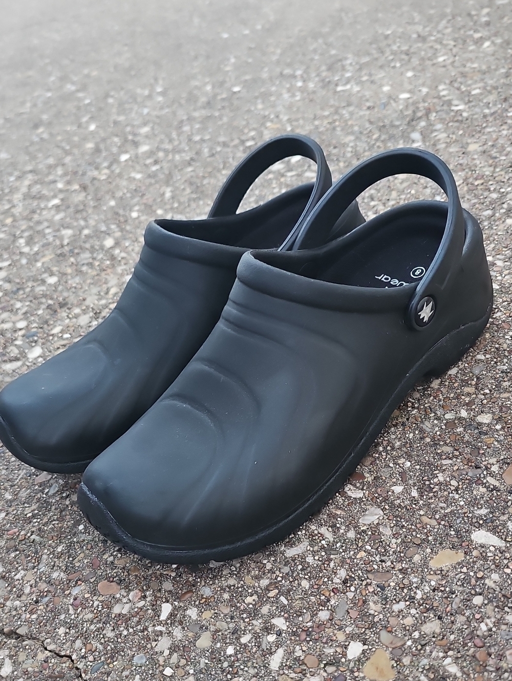 Anywhere Women's Black Slip-On Clog with Backstrap 8 Nursing Healthcare Work 7